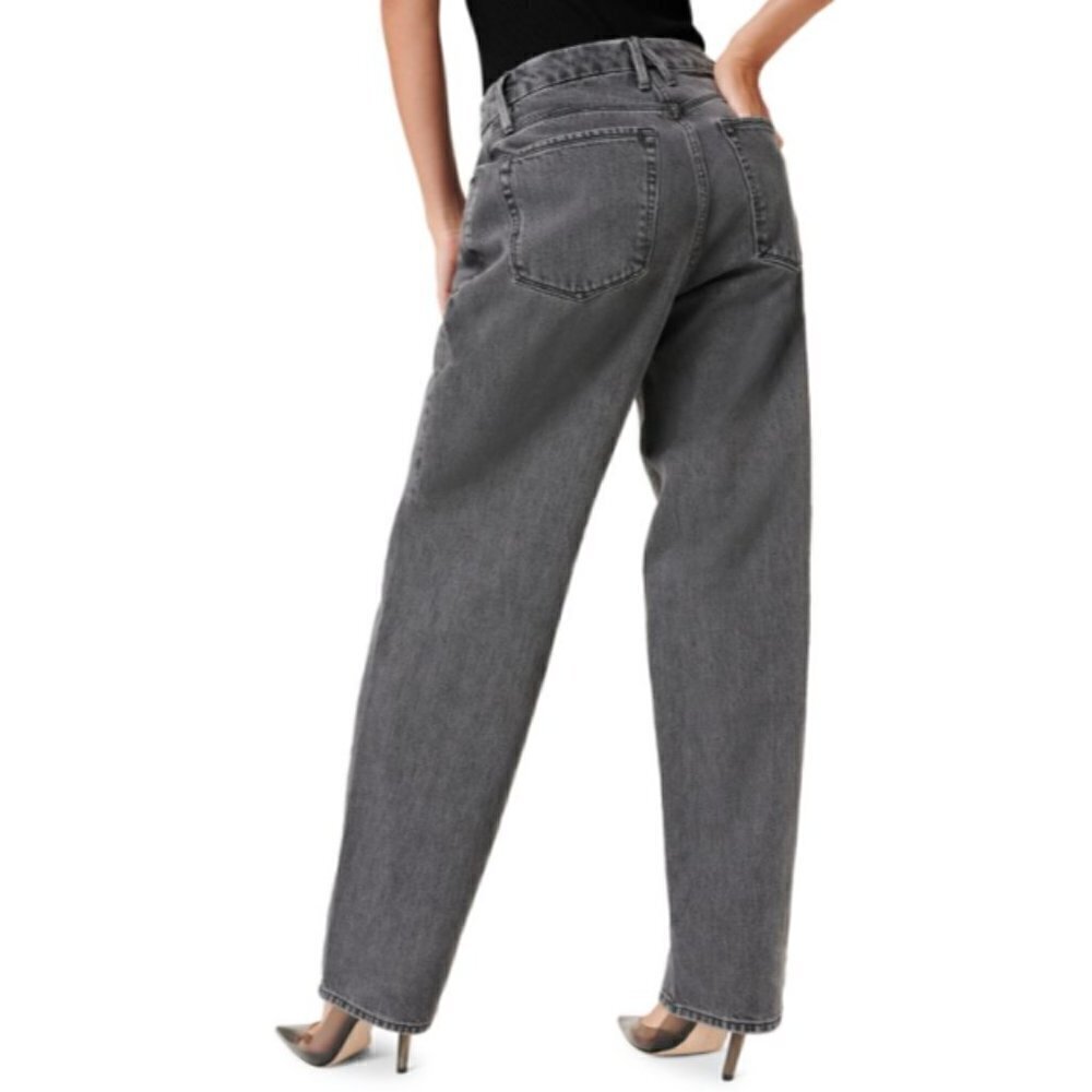 Good American 90'a High Rise Wide Leg Slouchy Jeans Faded Black Size 28 US 6 - Picture 3 of 4